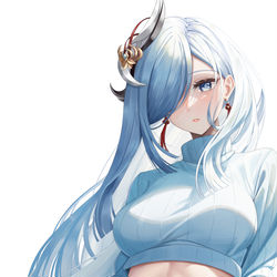 This is a pixiv picture whose title is 申鹤.