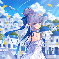 This is a pixiv picture whose title is 旅先の風景.