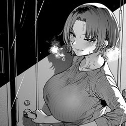 This is a pixiv picture whose title is 先輩が雨宿りのためと家に招いてくれたのですが…….