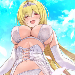 This is a pixiv picture whose title is 【315+】　「幸せにしてくれる？」.