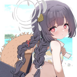 This is a pixiv picture whose title is 水着ミユ🍂.