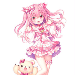 This is a pixiv picture whose title is 姫熊りぼんさんキービジュアル.