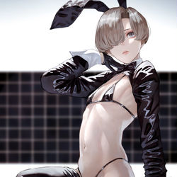 This is a pixiv picture whose title is 逆バニー.