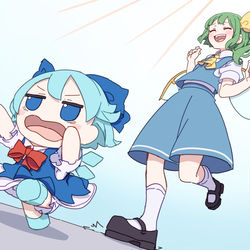 This is a pixiv picture whose title is 追いかけっこ.