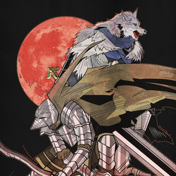 This is a pixiv picture whose title is Bloodhound Knight & Blaidd.