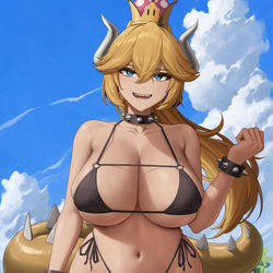 This is a pixiv picture whose title is Bowsette / クッパ姫 (スーパーマリオ).