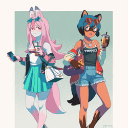 This is a pixiv picture whose title is みちる と なずな.