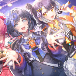 This is a pixiv picture whose title is 天ヶ瀬むゆ、先斗寧、海妹四葉 3D.