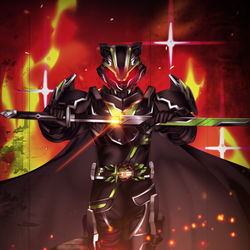 This is a pixiv picture whose title is 仮面ライダータイクーン ブジンソード.