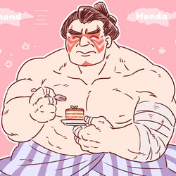 This is a pixiv picture whose title is エドモンド本田とティラミス.