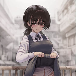 This is a pixiv picture whose title is skebで描かせてもらっら版権キャラ（たくし上げ＆おぱんつ）.