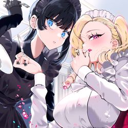 This is a pixiv picture whose title is うちのメイドが不仲すぎる.