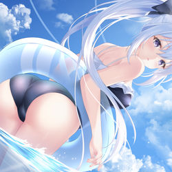 This is a pixiv picture whose title is ミヤコ（水着）.