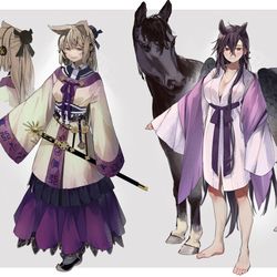This is a pixiv picture whose title is さきみこ過去編.