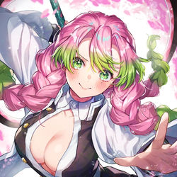 This is a pixiv picture whose title is 恋柱・甘露寺蜜璃.