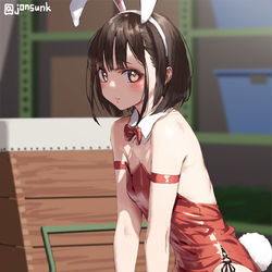 This is a pixiv picture whose title is （リクちゃんが着てって言うから着たけど…😧）.