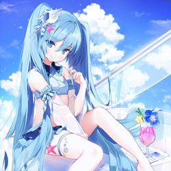 This is a pixiv picture whose title is 夏を奏でる.