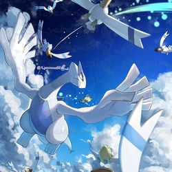 This is a pixiv picture whose title is ルギア.