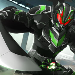 This is a pixiv picture whose title is 仮面ライダータイクーン　ブジンソード.