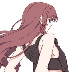 This is a pixiv picture whose title is 背中.