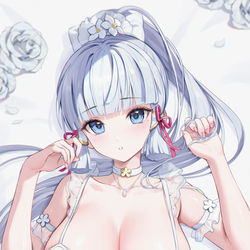 This is a pixiv picture whose title is 神里綾華ちゃんのマウスパッド.