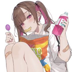 This is a pixiv picture whose title is よくばり.