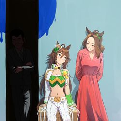 This is a pixiv picture whose title is 『鬼を見る』表紙.