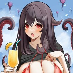This is a pixiv picture whose title is お酒…いれたでしょ.