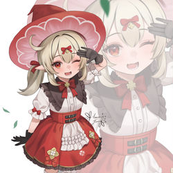 This is a pixiv picture whose title is 新衣装クレーちゃん！簡易メイキング有.