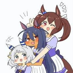 This is a pixiv picture whose title is ヒシミラクル！ヒシアマゾン！ヒシアケボノ！.