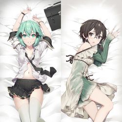 This is a pixiv picture whose title is シノン＆詩乃.