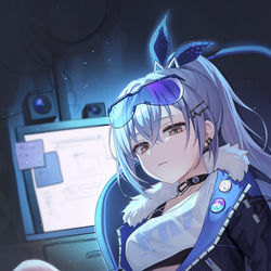 This is a pixiv picture whose title is 銀狼.