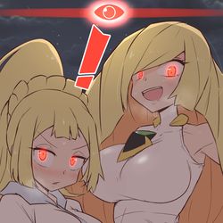 This is a pixiv picture whose title is オヤブンと化したルザミーネ＆リーリエ.