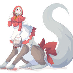 This is a pixiv picture whose title is 赤ずきん.
