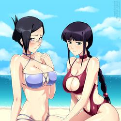 This is a pixiv picture whose title is Nanao Ise x Nemu Kurotsuchi.