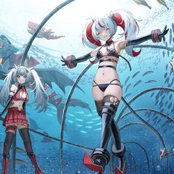 This is a pixiv picture whose title is 水族館.