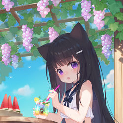 This is a pixiv picture whose title is 夏日冰饮.