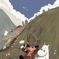 This is a pixiv picture whose title is ムーミン.