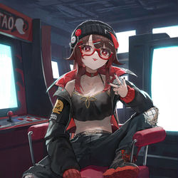 This is a pixiv picture whose title is べーっ👾.