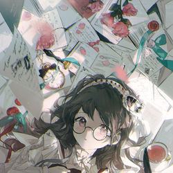 This is a pixiv picture whose title is letter.