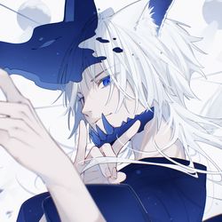 This is a pixiv picture whose title is 狐に抓まれる.