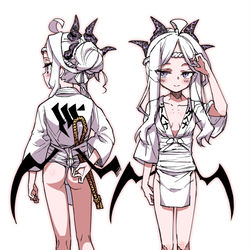 This is a pixiv picture whose title is 締め込みヒナ(ヘイロー非表示).