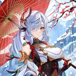 This is a pixiv picture whose title is 申鹤🦩.