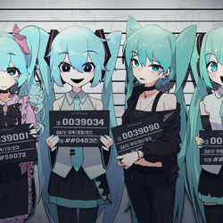 This is a pixiv picture whose title is 関わってはいけない初音ミクs.