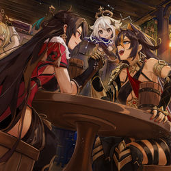 This is a pixiv picture whose title is arm wrestling.