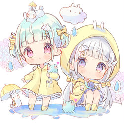 This is a pixiv picture whose title is 雨の日☔️🐰.