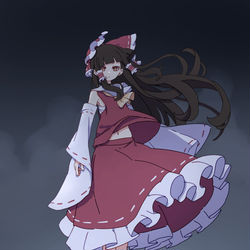 This is a pixiv picture whose title is 霊夢.