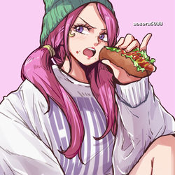 This is a pixiv picture whose title is おさげボニー.