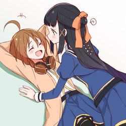 This is a pixiv picture whose title is 川村楪様と月岡椛様らくがき34.