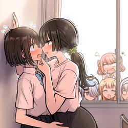 This is a pixiv picture whose title is 大丈夫よ誰も見てないから….